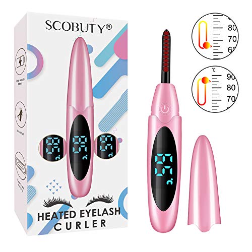Rizador de Pestañas Calentado,Rizador de Pestañas Termico,Rizador de Pestañas Electrico,Interfaz Tipo-C de Carga Rápida, Con Cepillo de Limpieza, Temperatura Ajustable,Mantener Resultados Duraderos