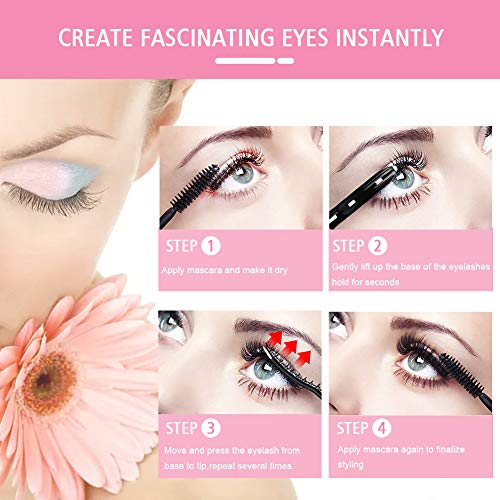 Rizador de Pestañas Eléctrico, Mini Portable Rizador de Pestañas Termico, Calentamiento Rápido Rizo Natural de Larga Duración, USB Recargable Pantalla digital LCD