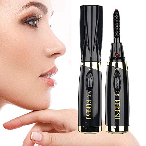 Rizadores de Pestañas, BOPAI Rizador de Pestañas con Calefacción Mini Rizador de Pestañas con Peine para Maquillaje Herramientas de Rizado de Belleza