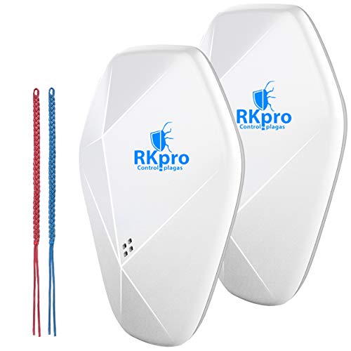 RKpro Repelente Ultrasónico de Plagas - Ahuyentador de Ratones ultrasonidos - Repelente Ultrasónico Mosquitos Cucarachas - Antimosquitos Eléctrico Insectos Ratas Moscas Arañas Hormigas 2 Unidades