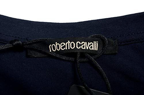 Roberto Cavalli GST652 - Camiseta de manga corta para hombre azul navy XL