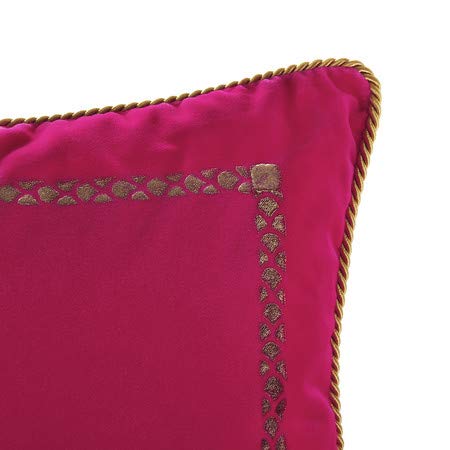 Roberto Cavalli Home - Cojín decorativo de 40 x 40 cm con cremallera, cojines para cama, sofá 100% raso de puro algodón veneciano