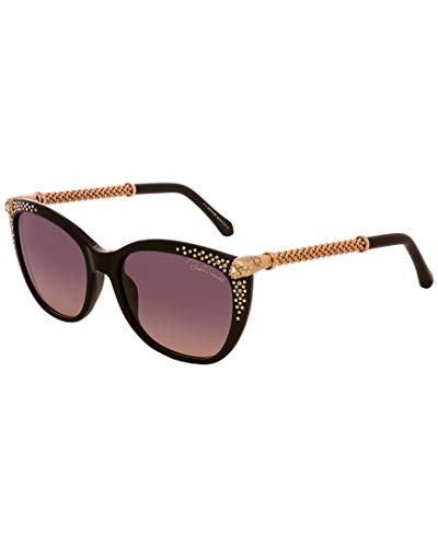 Roberto Cavalli RC978S 01B 55 Monturas de gafas, Negro (Negro LucidoFumo Grad), 55.0 Unisex Adulto