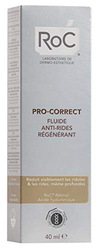 RoC - Pro-Correcto Fluido rejuvenecedor anti-arrugas - Reduce líneas finas y arrugas profundas - Uso diario - Todo tipo de piel - Textura ligera - 40 ml