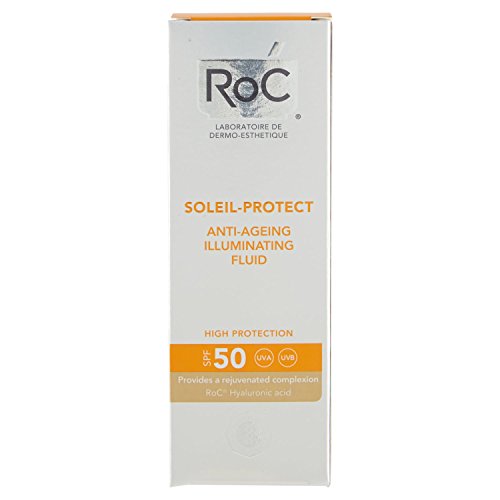 ROC Soleil Protect - Fluido Iluminador, Anti-Edad, SPF50, 50 ml