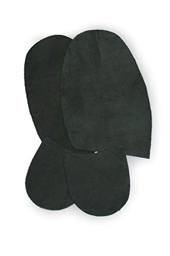 Roch Valley Replacement Suede Soles & Heels for Men's Dance Shoes Suelas y Tacones de Ante de Repuesto para Zapatos de Baile de Hombre, Negro, Talla única
