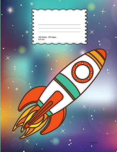 Rocket: School supplies composition book and journal for kids