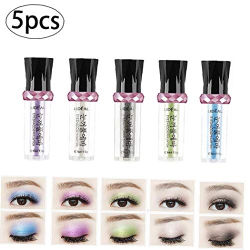 Rodillo 5pcs Del Reflejo De Sombra De Ojos Sombra De Ojos Glitter Varita En Los Ojos En Polvo Pigmentado De Alta Sombra De Ojos Palillo Todos Los Espumosos Naturales De Resaltado Determinada Del