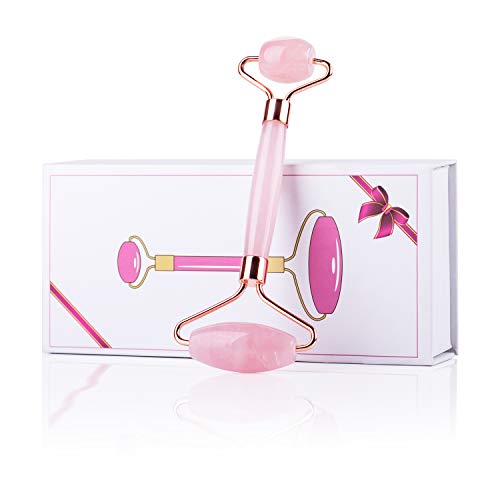 Rodillo de Jade, Automoness Jade Roller Facial Gua Sha Masajeador Roller para Belleza de Cuello y Cara,Antienvejecedor,Rejuvenece la Piel