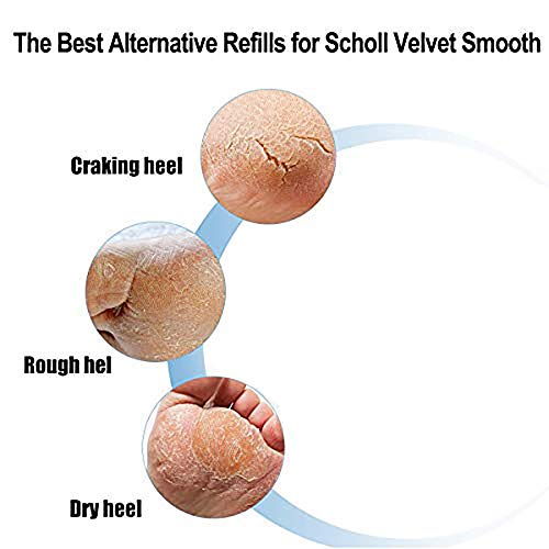 Rodillos de repuesto extra gruesos compatibles con Scholl Velvet Smooth Diamond Pedi Repuestos removedores de piel dura
