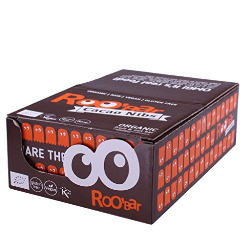 Roobar Barrita Energética Pepitas De Chocolate Y Almendras 100% Ecológica Con Superalimentos - Vegana - Caja 20 X 30G