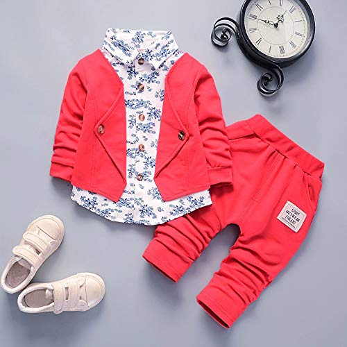 Ropa Bebe Niño otoño Invierno 2018, Conjunto de Ropa para bebé niños de Caballeros Trajes de Fiesta del Boda Formal Camisas y Pantalones