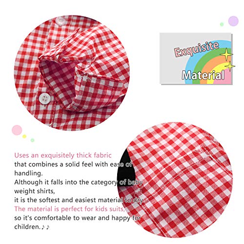 Ropa de Bebe niño otoño Camisas y Pantalones 4 Piezas Conjunto para bebé niño víspera de Todos los Santos Ropa de Maquillaje（Rojo，4-7 Meses）