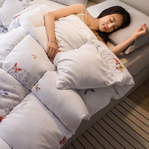 Ropa de cama edredón nórdico Insertar - Modelo colorido de la mariposa Pintura Impreso, Invierno Alternativa acolchada con edredón Corner pestañas, la tela de algodón con suave microfibra Interior Lle