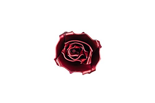 Rosa Eterna de Hierro Forjado Roja - Forjada a Mano