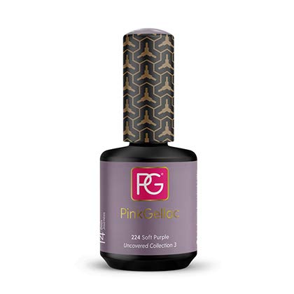 Rosa gellac UV esmalte de uñas 224 Soft Purple. Profesional Gel Esmalte de Uñas Shellac para al menos 14 días perfecto brillante clavos
