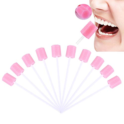 ROSENICE Hisopos Espuma Desechable Oral Esponja Limpieza de Dientes Esponjas 100 piezas