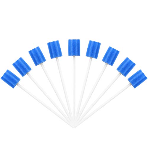 rosenice Oral tupfer desechables 100 pieza bucal Cuidado tupfer tupfer bucal boca Esponja de limpieza (Azul)