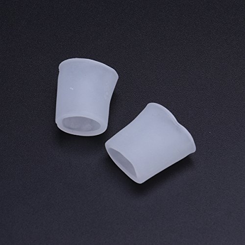 ROSENICE Protectores dedos pie de gel Tubo de Pies de silicona para Ampollas Callos 5 pares (Zócalo Abierto Blanco)