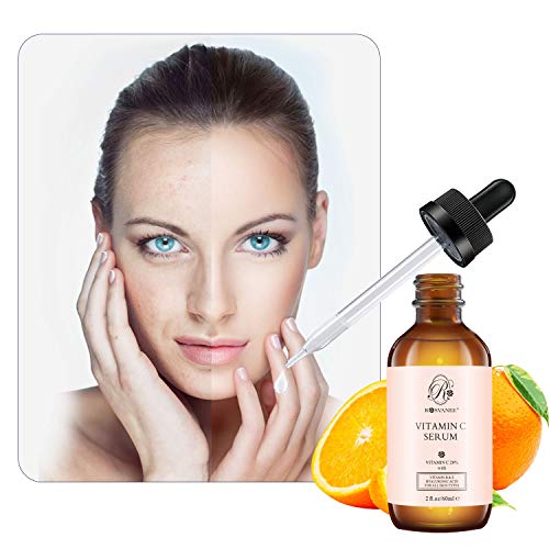 ROSVANEE Suero de Vitamina C para Rostro y Ojos 60ml - Suero Facial Puro con 20% Vitamina C, ácido hialurónico, Vitamina B y E para Anti envejecimiento, Acné, Arrugas, Manchas Oscuras y Daño Solar …