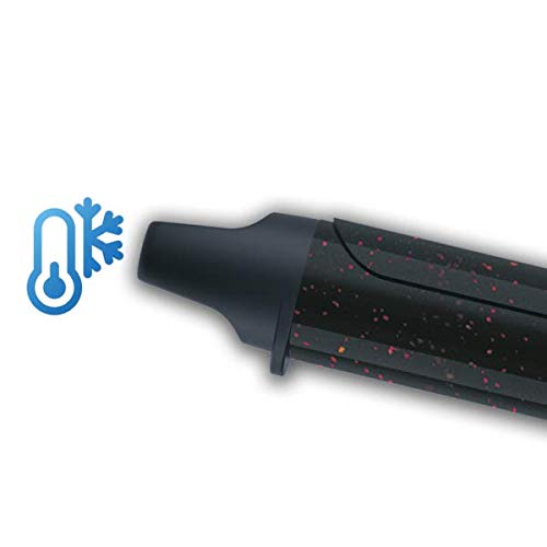 Rowenta CF3212F0 - Tenacillas para rizar el pelo Clásica 25 mm de diámetro con recubrimiento de Keratina y Turmalina de hasta 200 º y función iónica, brillo, antifrizz, color Negro