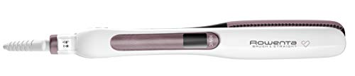 Rowenta Premium Care Brush & Straight SF7510F0 - Plancha de pelo con cepillo integrado para alisado natural con volumen, función iónica, recubrimiento de cashmere Keratin con aceite de argán