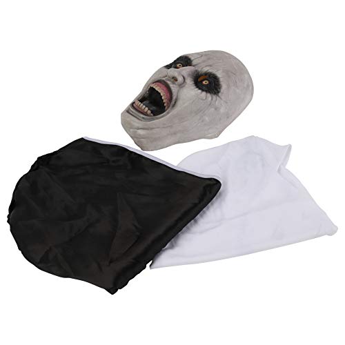 Rowentauk Máscara de Halloween Horror Látex Monja Máscara de Cabeza Completa Máscara de Cosplay para la Fiesta de Halloween