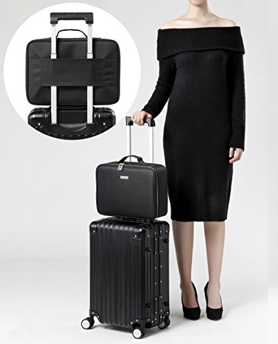 ROWNYEONROWNYEON Bolsa de Maquillaje Extraíble en el Interior Neceseres de Viaje Maquilladora bolsa de Maquillaje Organizador de Maquillaje EVA/Maletín para Maquillaje (Nero Media)