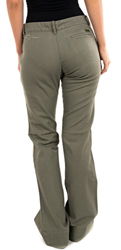 Roxy Pantalón vaquero verde caqui talla baja baja modelo Wish You Were Here 25 26 27 28 29 30 31 32 33 XS S M L XL 34 36 38 40 42 44 verde caqui 36-38