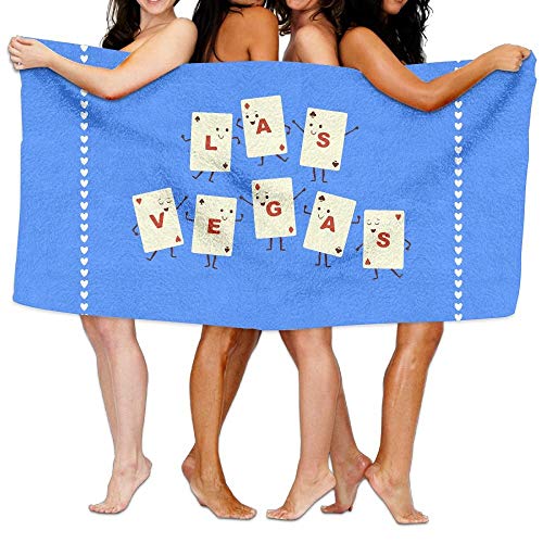 RROOT Funny Poker Viva Las Vegas! Toallas de playa suave natural toalla de baño, 32 x 52 pulgadas
