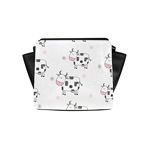 Rtosd Snow White Happy Sleepy Milk Cartera de vaca Bolsos de bandolera Bolsas de viaje Bolsas de lona Bolsas de hombro Organizador de equipaje para damas Chicas Mujeres Trabajar al aire libre