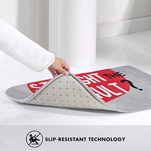RTRTRT Alfombra Why is Straight The Default Door Mat Entrance Non-Slip Bath Mat Kitchen Floor Carpet Mat 19.5 X 31.5 Inch Absorbent Area Rugs