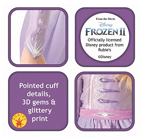 Rubies 300460 5-6 Disney Frozen 2 - Disfraz de Frozen 2, para niñas, multicolor