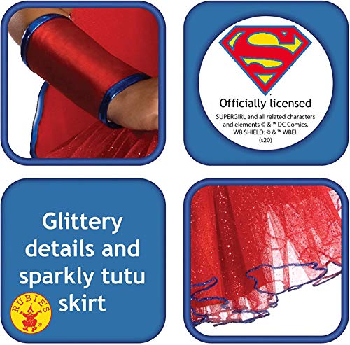 Rubies - Disfraz oficial de Supergirl con tutú de la serie de TV Superhero Girls para niña