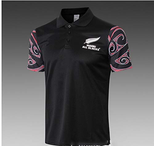 Rùgby Jérsey Maori All Blacks Camiseta De Rùgby, Polo All Black Rùgby Para Hombre, Camiseta Maori Rùgby,Black-M