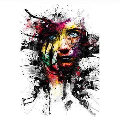 RuiChuangKeJi Impresión en Lienzo 20x30cm sin Marco Graffiti Abstracto Arte GIRS Pinturas faciales En el Arte Carteles Arte Moderno de la Calle Imágenes para Sala de Estar