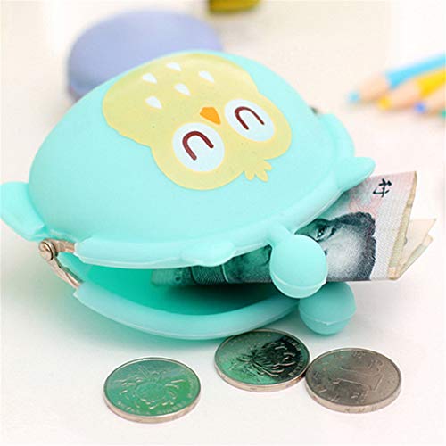 Ruikey Monedero Búho Monederos Mujer Animales Monederos Silicona Kawaii Monederos Silicona Niña Monederos De Mujer Pequeños para Moneda Efectivo Tarjeta Llaves