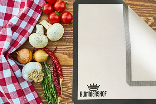 Rummershof Lámina de horno (2 esterillas): Papel de horno de silicona reutilizable (30 x 40 cm)