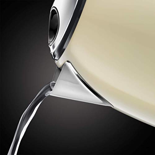 Russell Hobbs Colours Plus - Hervidor de Agua Eléctrico Pequeño (2400 W, Hervidor de 1l, Kettle Inox, Crema) - ref. 24994-70