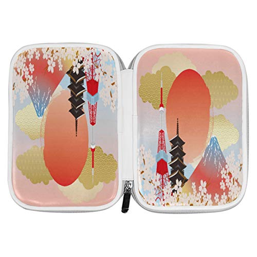 RXYY Estuche para lápices con diseño de flores de Tokio de Japón, bolsa de lápices con cremallera, bolsa de viaje organizadora, cepillo cosmético, para niñas y niños
