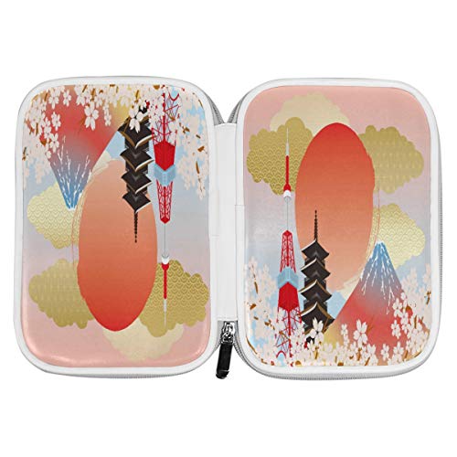 RXYY Estuche para lápices con diseño de flores de Tokio de Japón, bolsa de lápices con cremallera, bolsa de viaje organizadora, cepillo cosmético, para niñas y niños