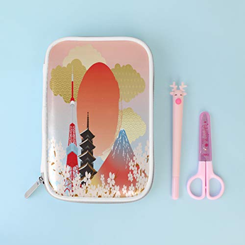 RXYY Estuche para lápices con diseño de flores de Tokio de Japón, bolsa de lápices con cremallera, bolsa de viaje organizadora, cepillo cosmético, para niñas y niños