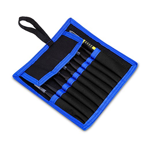 RYMALL 10 Piezas Pinzas de Precisión ESD Anti-Estáticas de Acero Inoxidable para Electrónica, Joyería, Trabajo de Laboratorio, Maintenance Tools, negro