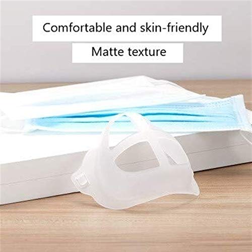 S-Chihir 3D Máscara Soporte for lápiz Labial Protector casero Soporte del Kit máscara con Bastidor de Soporte Interior, la mascarilla del Accesorios cómodo Reutilizable Lavable Holder