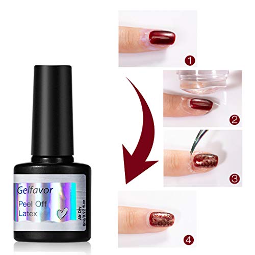 S-TROUBLE Pegamento antidesbordamiento Peel Off Esmalte de uñas Protección de Bordes Arte anticongelante Látex