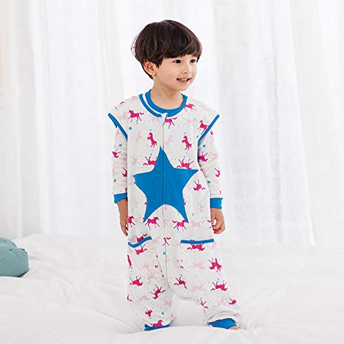 Sacos De Dormir Para Bebé Otoño E Invierno Nuevos Niños Y Niñas Chaleco Acolchado De Algodón Anti-Patadas Saco De Dormir Pijama Para Niños-Pink Duck_90Cm