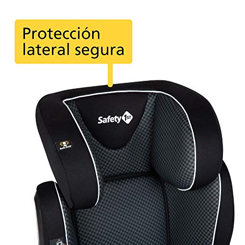 Safety 1st Road Fix Silla Coche Grupo 2 3 Isofix, crece con el niño 3-12 años (15-36 kg), Protección lateral segura, Ajuste fácil y seguro, color Pixel Black