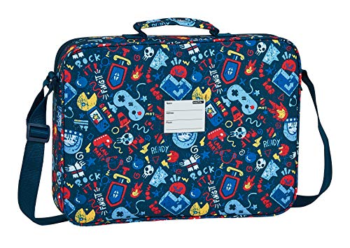 safta 642042385 Bolso Maletín Cartera extraescolares Blackfit8, Azul