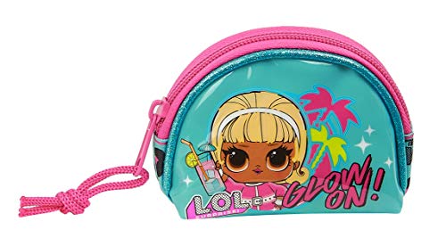 Safta- LOL Surprise Accesorio de Viaje- Billetera, Color Celeste/Rosa, 95x70x25 mm (812047725)