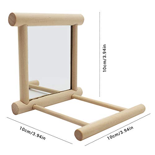 Sahgsa Columpio de pájaro Budgie Cockatiel Jaula Hamaca Columpio Juguete Colgante con Espejo y Gancho para pájaro